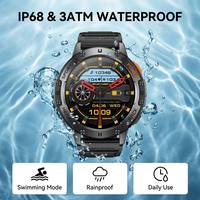 Montre connectée K65 AMOLED OEM, écran rond HD de 1,43 pouces, batterie de 530 mAh, lampe torche LED, étanche 3ATM, montre connectée sport robuste