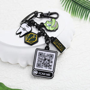Nha khoa bệnh viện quảng cáo Keychain tùy chỉnh Hợp kim kim loại Keyring phụ kiện quyến rũ 3D phim hoạt hình móc chìa khóa bán buôn với mã QR - Product Image 2
