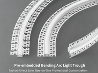 Profilé en aluminium anodisé flexible et pliable de 30 mm à double face, pour canal LED en alliage, silicone, série 6000