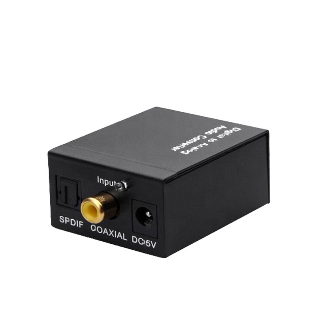 Saikang 3.5MM Optical Coaxial Digital to Analog Audio Converter DAC Digital SPDIF Toslink to Analog Stereo Audio L/R Adapter