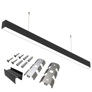 Tùy chỉnh văn phòng thương mại chiếu sáng hiện đại trang trí siêu thị văn phòng Treo Nhôm Mặt dây dẫn có thể liên kết tuyến tính đèn - Product Image 3