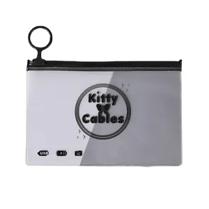 Custom Brushes Packing Bags Printed Waterproof Clear PVC Make Up Travel Pouch Zipper Cosmetic Bag