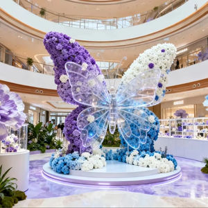 Système d'exposition Butterfly Dream - Installation de présentoir pop-up de marque Fantasy Violet Bleu Blanc - Product Image 1