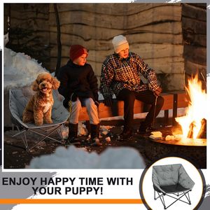 क्लासिक गर्म पोर्टेबल कुत्ते शिविर कुर्सी-फोल्डेबल समर्थन 200 एलबीएस पॉलिएस्टर - Product Image 5