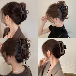 Huixin คลิปหนีบผมพลาสติกแบบเกาหลีสำหรับผู้หญิงกิ๊บหนีบผมทรงเรขาคณิตขนาดใหญ่ - Product Image 5