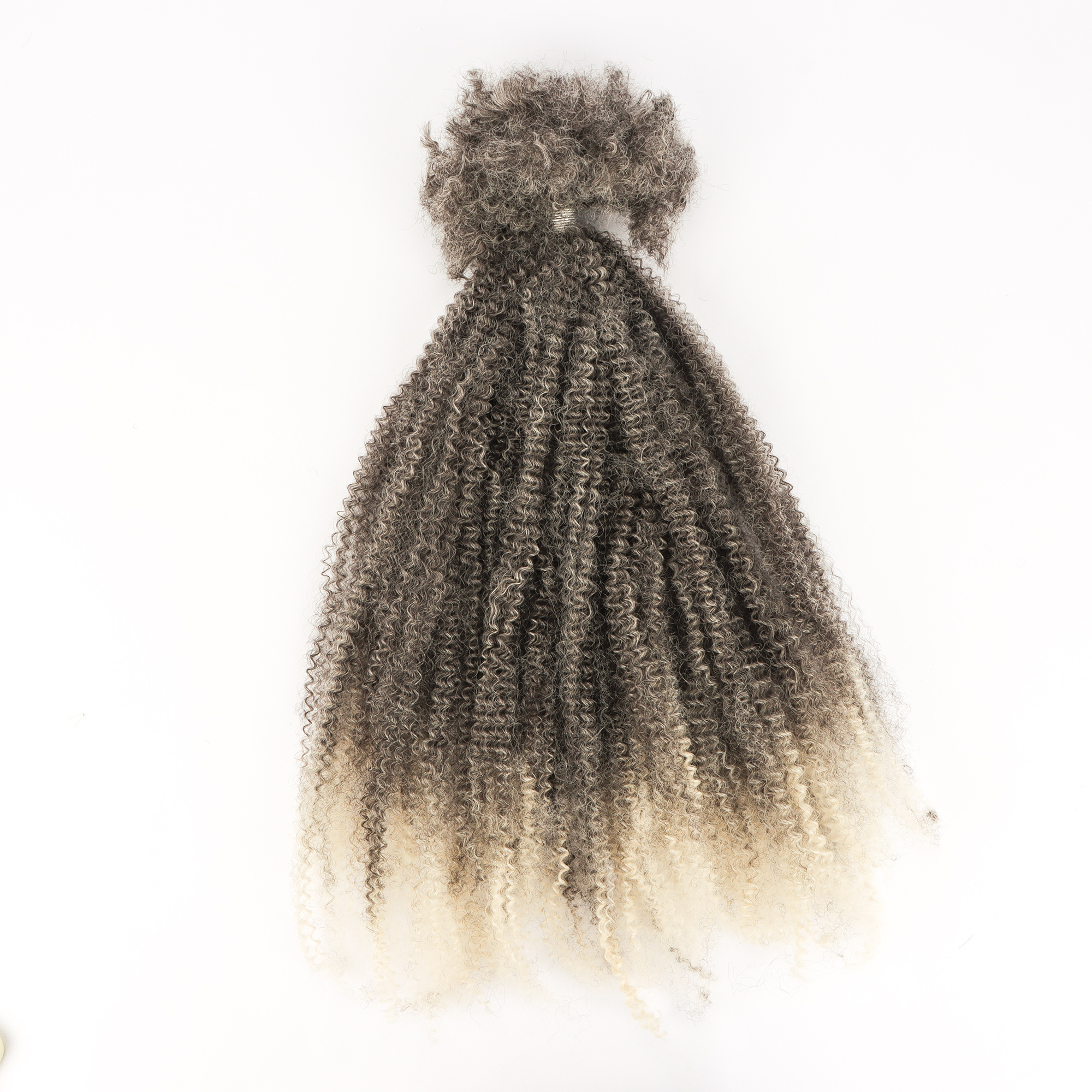Afro Kinky Bulk Human Hair Blend Wholesale Blend Hair Synthetic 20inches Human Hair Blend Bundles - Image 4