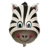20 इंच चरित्र गुब्बारा ज़ेबरा छोटे खिलौने के लिए पन्नी गुब्बारा जन्मदिन सजावट
