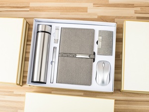 Juego de Regalo Corporativo Promocional, Elegante y de Alta Gama, Caja de Regalo de Cuero PU de 6 Piezas, Logotipo Personalizado, Regalos Corporativos - Product Image 4