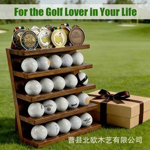 Solid Wood <b>Golf</b> <b>Ball</b> <b>Display</b> Stand 4 Layers Multi Tiered Medal Storage Rack Desktop Hobby <b>Display</b> <b>Case</b> - Product Image 2
