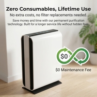 Purificateur d'air domestique pour animaux de compagnie, 38 dB silencieux, technologie magnétique brevetée sans consommables, certifié CNAS, pour poils et odeurs d'animaux