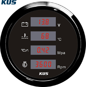KUS SEA-V Serisi 85mm Dijital 4'ü 1 Arada Çok Fonksiyonlu Gösterge 12V/24V Evrensel Tekneler İçin - Product Image 1
