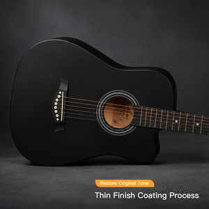 Guitare acoustique folk de <span class=keywords><strong>38</strong></span> pouces à prix de gros, personnalisable, OEM, directement de l'usine, pour débutants et étudiants - Product Image 5