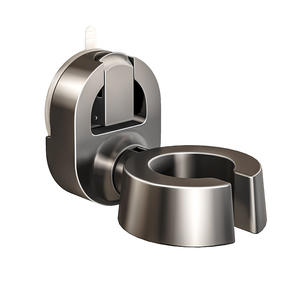 Soporte de pared para secador de pelo, de una pieza, color gris plomizo, redondo, sin perforaciones, con ventosa, para baño, inodoro, uso doméstico - Product Image 1