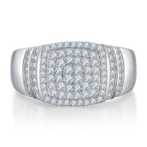 Edle Luxus-Schmuckstücke 925 Sterling Silber Voll VVS1 GRA Moissanit Hip-Hop Herren Breite Ringe Mit Zertifikat für Erfolgreiche Männer - Product Image 5
