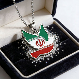 สร้อยคอเหล็กกล้าไร้สนิม 316L กันน้ำ ลายพิราบแห่งสันติภาพ รุ่น 2026 ชุบทอง 14k 18k PVD ลายแผนที่อิหร่าน สำหรับผู้หญิง - Product Image 3