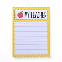 Bloc-notes à feuilles mobiles à thème enseignant, ligné, avec motifs amusants, idéal pour les notes de remerciement des élèves et la prise de messages en classe - Vente chaude