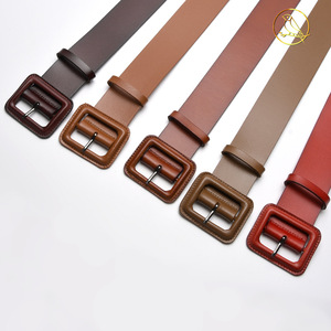 <span class=keywords><strong>Ceinture</strong></span> large en cuir <span class=keywords><strong>de</strong></span> vachette fendue avec boucle en alliage décontractée pour femmes avec design à épingle - Product Image 6