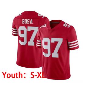 85 George Kittle 97 Nick Bosa 23 Christian mccaffe 13 Brock Purdy pemuda San Francisco Jersey sepak bola dijahit Jersey terbatas - Product Image 4