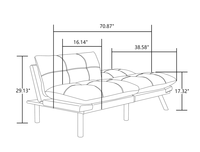 Sofá Minimalista Doble, Sofá de Dos Plazas, Tela de Lino, Sofá Cama Convertible, Fabricante de Bancos Sofá