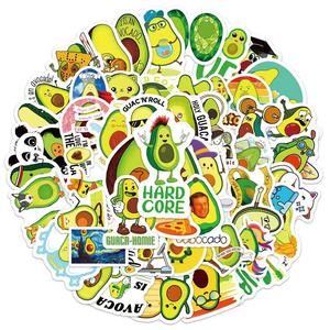 Autocollants décoratifs en gel PVC imperméables avec lamination mate, motif graffiti de <span class=keywords><strong>dessin</strong></span> <span class=keywords><strong>animé</strong></span> avocat, pour bagages, ordinateurs portables, motos, carnets - Product Image 5