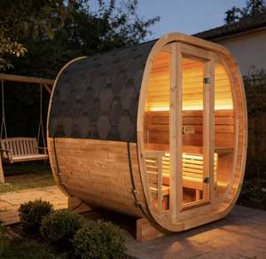 Sauna Exterior de Madera Sólida de Calidad Superior y Excepcional para Alivio del Dolor Crónico, Construcción Duradera, Sauna Exterior para 4 Personas - Product Image 1