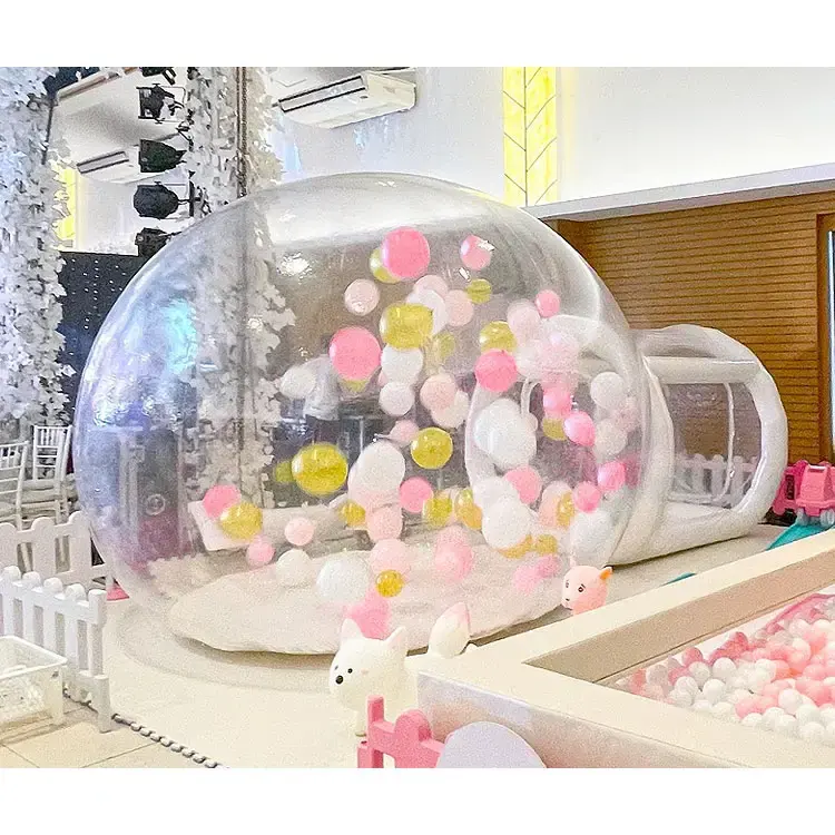 Palloncini per feste per bambini Fun House Giant Clear gonfiabile Crystal Igloo Dome Bubble Tent trasparente gonfiabile Bubble House