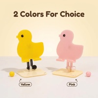 Suporte de Celular Dobrável Ajustável em Acrílico com Botão Duplo em Formato de Pato, Presente Kawaii, OEM ODM, Embalagem Personalizada, Atacado