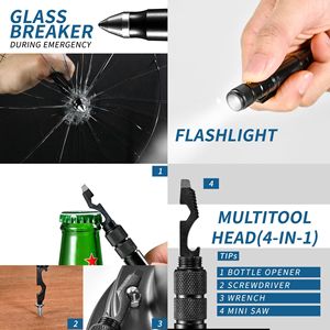 Stylo multifonction portable étanche pour l'autodéfense, l'évasion et la protection contre les agressions, cadeau d'affaires pour femmes, tête en acier tungstène, camping - Product Image 3