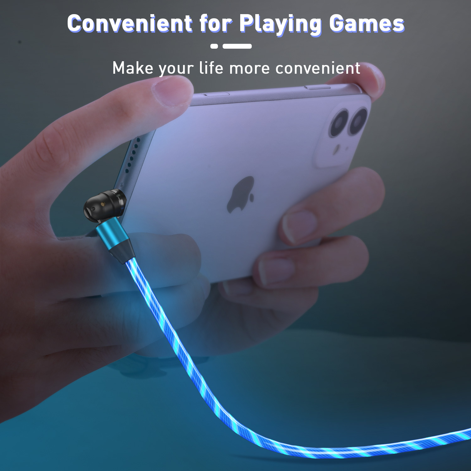 360 540 градусов Поворот световой струящийся Свет USB C магнит компьютер магнитный кабель для передачи данных 3in1 зарядное устройство