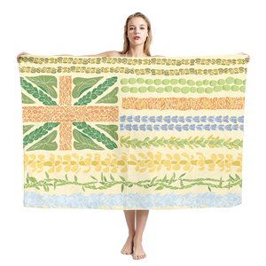 Sulu Luxury Print - Sarong de Lujo con Estampado Isleño, Estilo Hawaiano, Diseño de Conchas, Elegante, con Patrón Tropical, para la Playa - Product Image 5
