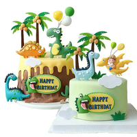 Rugissement dinosaure anniversaire gâteau Topper joyeux anniversaire gâteau fille garçon 1er anniversaire fête décor enfant faveur dinosaure garçon gâteau décoration