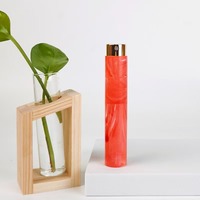 Flacon pulvérisateur portable en plastique à motif marbré avec tube en verre, rechargeable, pour cosmétiques, distributeur de voyage