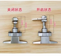 MS309-2 poignée en T 304 acier inoxydable avec serrure plate sans clé de 45MM Compression quart de tour loquet serrure de poignée d'armoire électrique