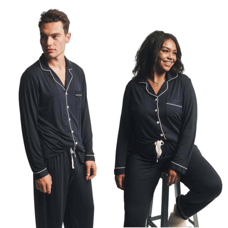 Mens Silk Satin Pajama Sets Long