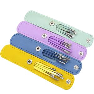 Juego de 6 piezas de limpiadores de cera de oídos de acero inoxidable, kit de perforación y cuchara para extraer cera, herramienta de cuidado y limpieza de oídos - Product Image 1