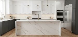 Encimera de Cuarzo Vietnamita con Líneas Doradas, Gran Formato, para Cocina Moderna, Baño, Hotel, Ecológica, Impermeable, 20mm de Grosor, VANTY TOP, Hospital - Product Image 5