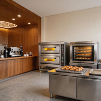 Four à pâtisserie électrique numérique robuste en acier inoxydable 430, cuisson précise, four commercial pour petites boulangeries