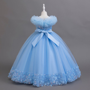 Abiti da principessa con paillettes all'ingrosso <span class=keywords><strong>per</strong></span> ragazze, abiti da festa soffici con maniche fluide, perfetti <span class=keywords><strong>per</strong></span> le bambine che fanno i compleanno - Product Image 5
