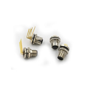 ขั้วต่อสายไฟฟ้าแบบวงกลม M12 Ip68 ป้องกันน้ำและฉนวนกันความร้อน แบบเสียบเร็ว ตรง - Product Image 2