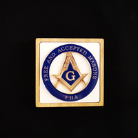 Emblème de voiture maçonnique, insigne « MAÇONS LIBRES ET ACCEPTEURS », symbole maçonnique, taille 3'', cadeau pour les francs-maçons, accessoires