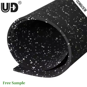 Revêtement de sol en caoutchouc EPDM professionnel pour salle de sport, épaisseur 8 mm, amortissement des vibrations, isolation acoustique, <span class=keywords><strong>tapis</strong></span> de <span class=keywords><strong>fitness</strong></span> - Product Image 2