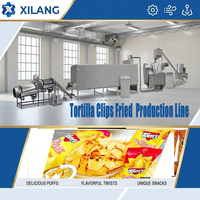 Ligne de production entièrement automatique pour aliments frits soufflés, tels que Doritos, Bugles, chips en forme de coquille, torsades de pâte frites et bâtonnets de snacks croustillants