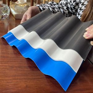 Hoja de techo de pvc corrugado de policarbonato plástico a prueba de calor, curvo <span class=keywords><strong>trapezoidal</strong></span> impermeabilizante - Product Image 2