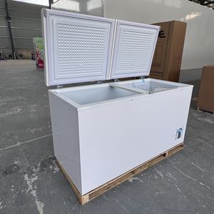 Congélateur à ouverture par le haut Réfrigérateurs Armoire à glace Congélateur coffre profond horizontal commercial Double portes utilisées pour la congélation de la viande de poisson - Product Image 5