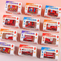Mini-voitures à rétrofriction en plastique ABS, modèles de véhicules (camion de pompiers, taxi), ensemble de voitures jouets, collection de cadeaux de Noël, boîte surprise