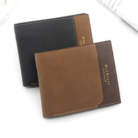 Dompet Pria Kulit, Dompet Lelaki Minimalis Santai Pendek Kustom