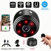 Caméra de sécurité sans fil V380pro A9 Mini WiFi avec vision nocturne, capteur CMOS 2MP, détection de mouvement grand angle et enregistrement audio