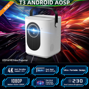 Projecteur T3, 1080P natif, 230 ANSI, Correction trapézoïdale électrique, Double WiFi+BT5.0, Android AOSP, Portable, Utilisation à domicile/en extérieur pour fêtes - Product Image 2