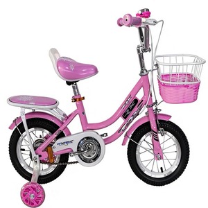 Bicicleta Infantil de Acero de Alta Calidad al por Mayor de 12 14 16 18 20 24 Pulgadas con Dos Asientos y Ruedas de Entrenamiento para Niñas, Color Rosa - Product Image 2