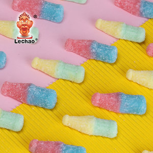 Caramelos al por mayor a bajo <span class=keywords><strong>precio</strong></span>, 1 kg, de colores, 50% jugo, sabor ácido, con forma de botella, gomitas blandas - Product Image 3